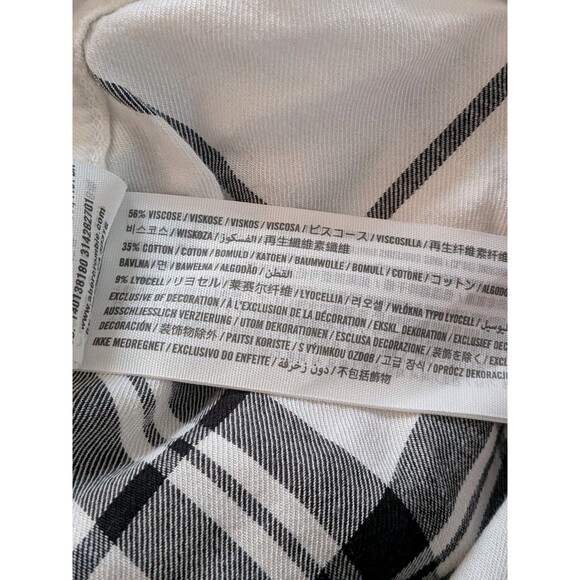 Abercrombie & Fitch Button Down Shirt Womens S Black White Plaid Cozy Core Cabin - Picture 10 of 13